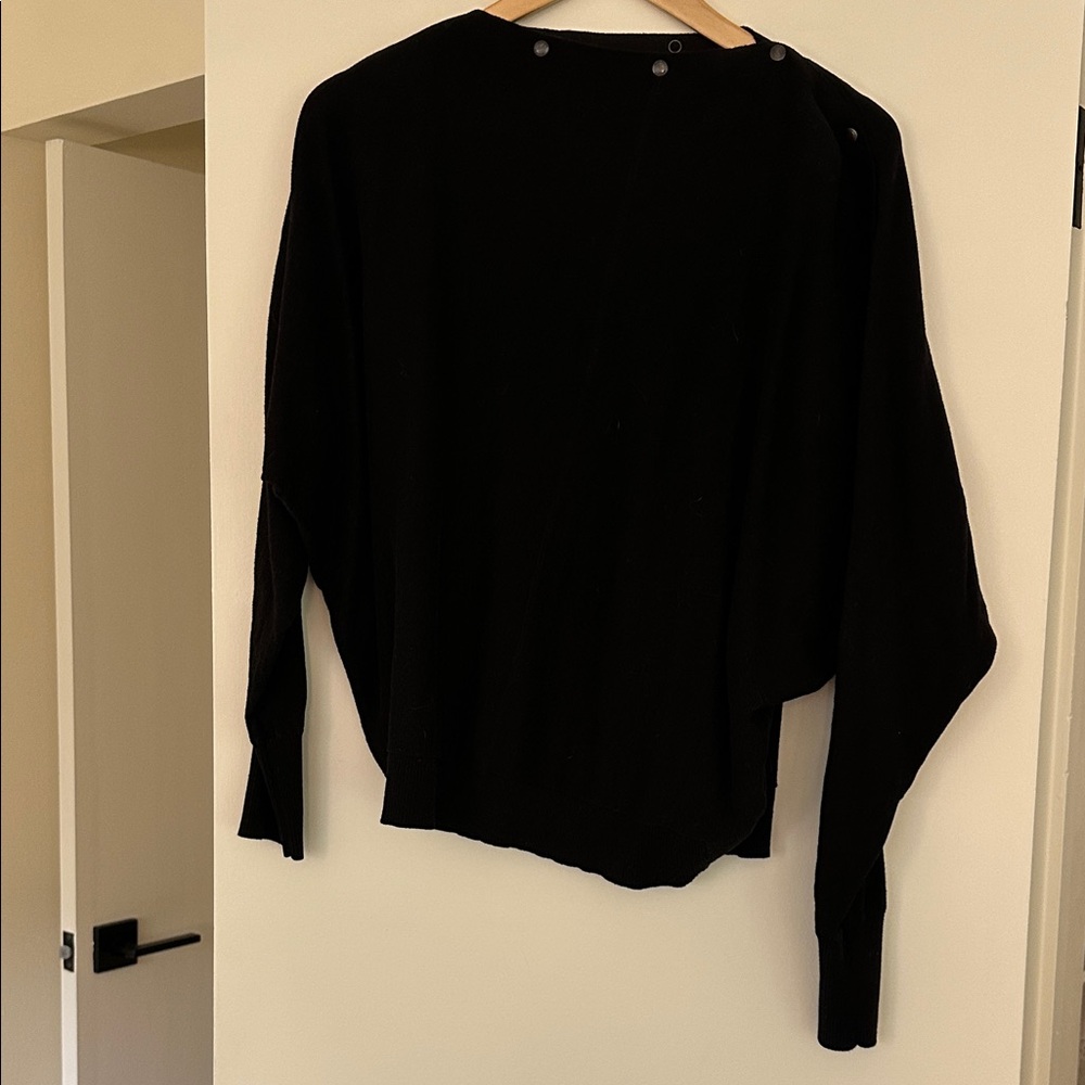All Saints Women's Sweater with snaps around collar